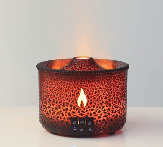 Volcano Flame Aromatherapy Diffuser — Cool Mist Humidifier with Mood Lighting