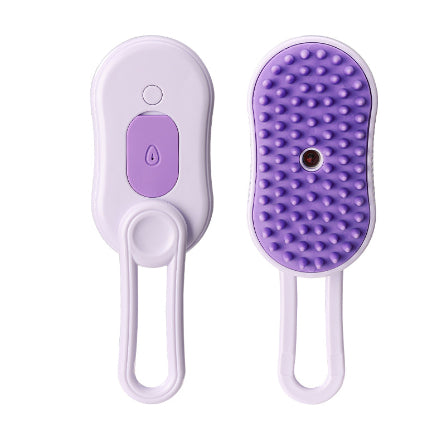 3-in-1 Steam Pet Grooming Brush — Self-Cleaning De-Shedder for Dogs & Cats