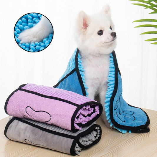 Microfiber Pet Bathrobe Towel — Super-Absorbent Quick-Dry for Dogs & Cats