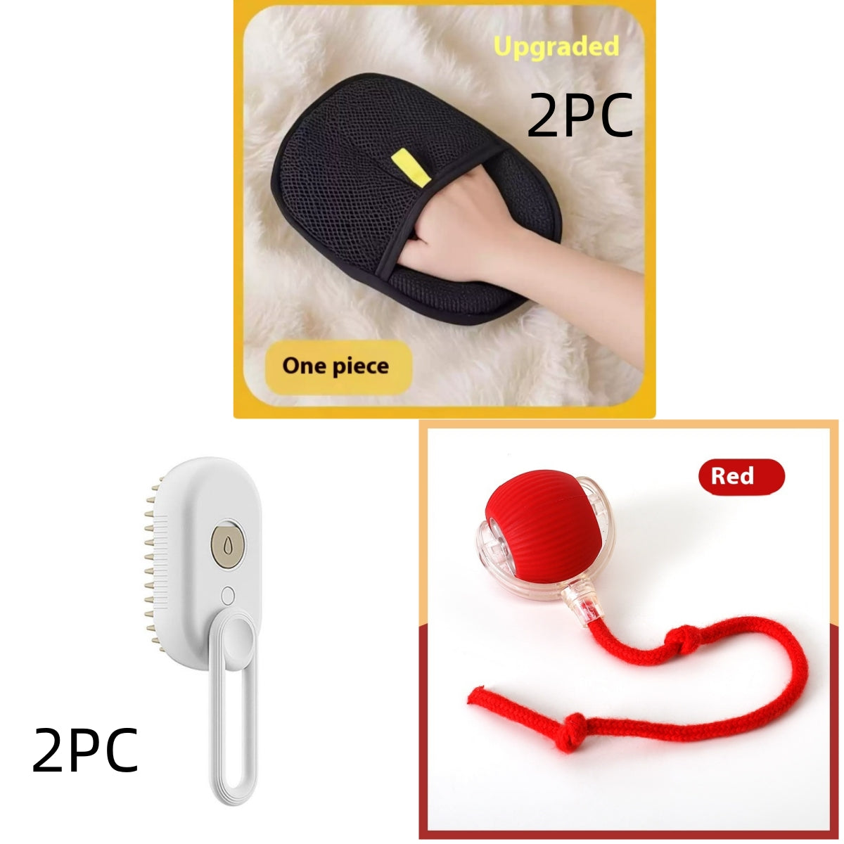 3-in-1 Steam Pet Grooming Brush — Self-Cleaning De-Shedder for Dogs & Cats