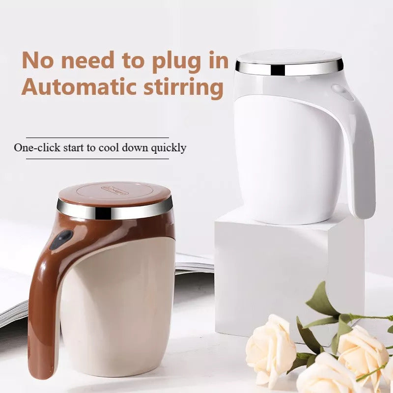 Self-Stirring Magnetic Coffee Mug — Rechargeable Auto-Mixing Cup