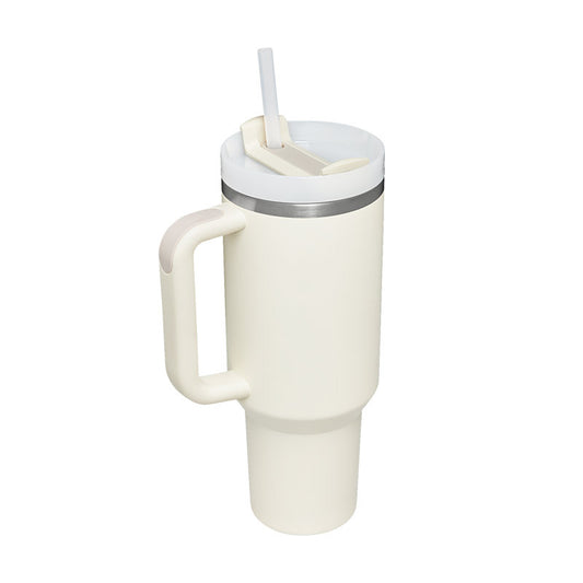 40oz Insulated Stainless Steel Tumbler with Handle & Straw