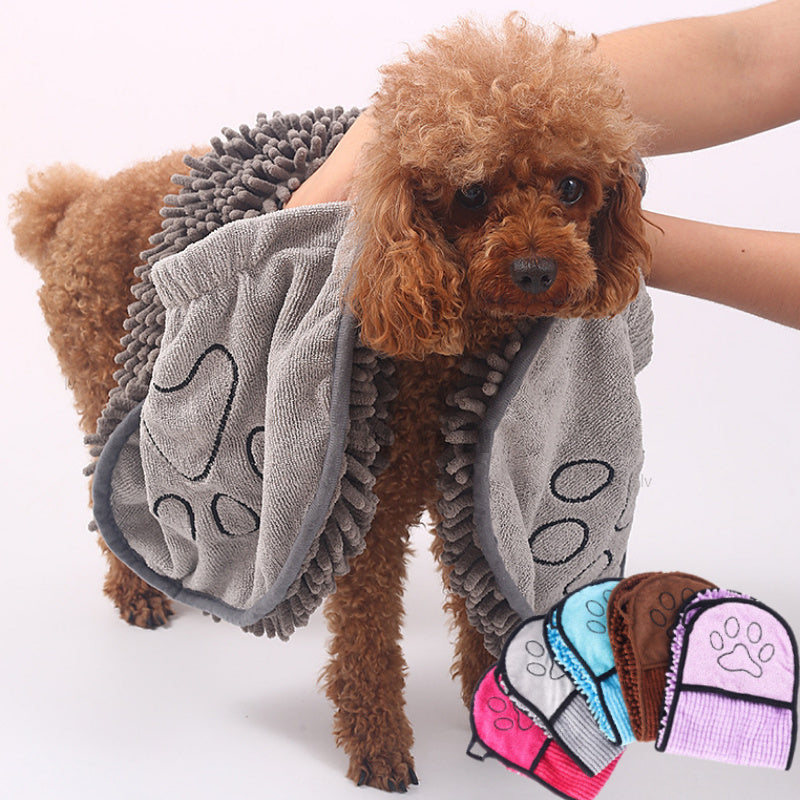 Microfiber Pet Bathrobe Towel — Super-Absorbent Quick-Dry for Dogs & Cats