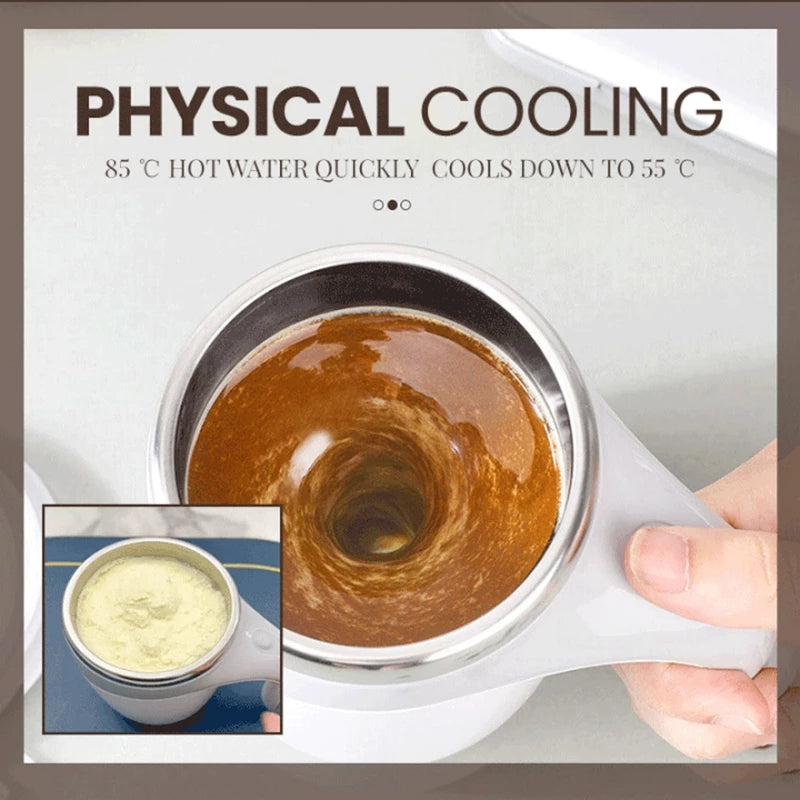 Self-Stirring Magnetic Coffee Mug — Rechargeable Auto-Mixing Cup