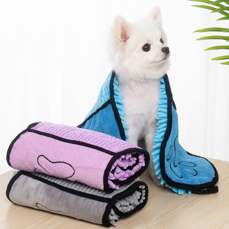Microfiber Pet Bathrobe Towel — Super-Absorbent Quick-Dry for Dogs & Cats