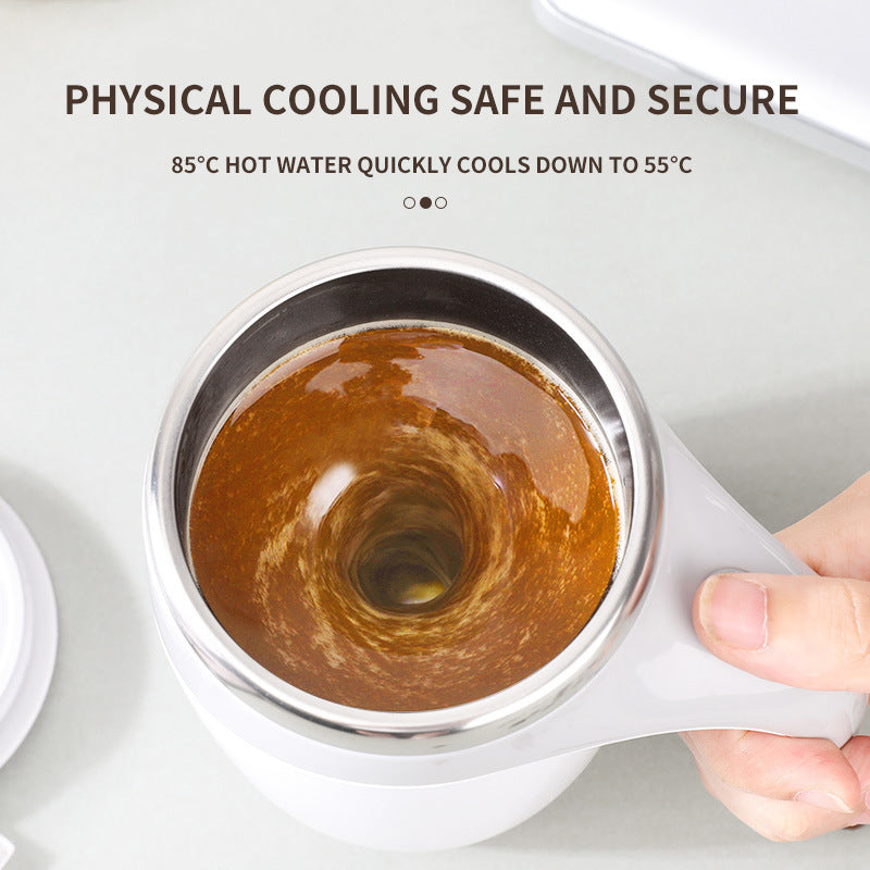 Self-Stirring Magnetic Coffee Mug — Rechargeable Auto-Mixing Cup