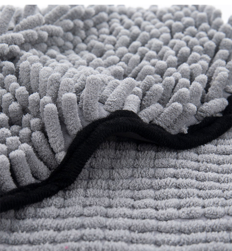 Microfiber Pet Bathrobe Towel — Super-Absorbent Quick-Dry for Dogs & Cats